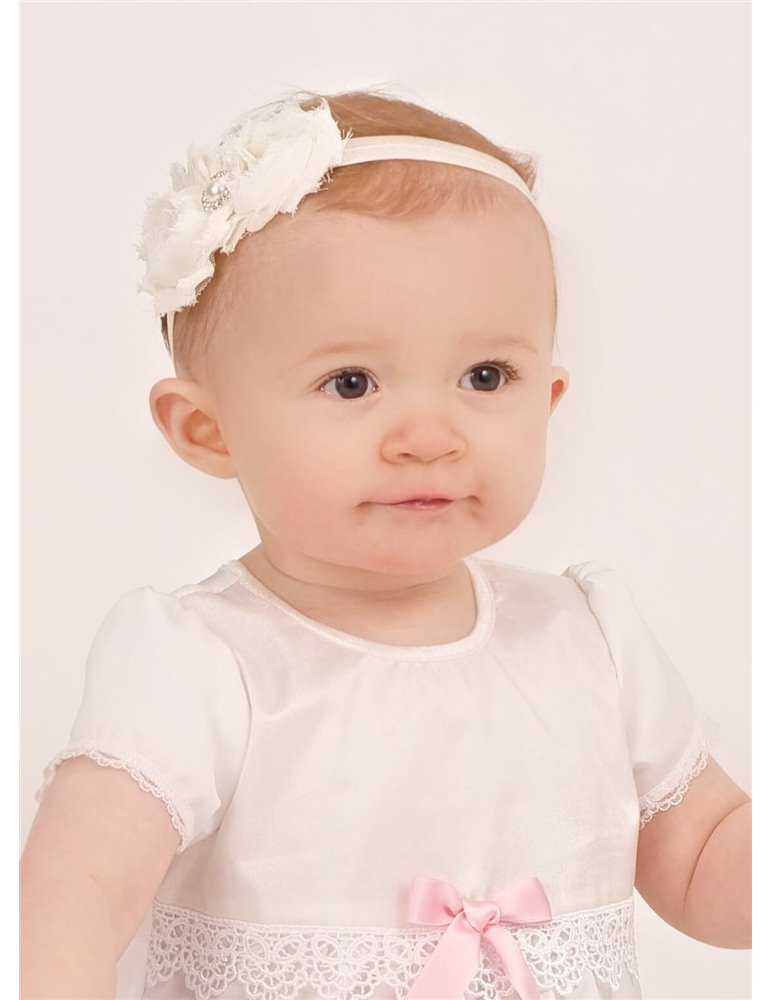 off white diadem med strassblommor off white diadem med strassblommor